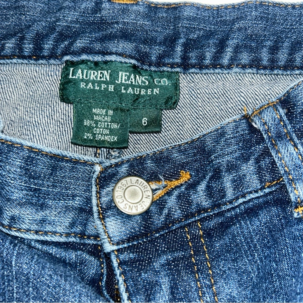 Ralph Lauren Blue Flare Wide Leg Denim - Picture 2 of 8